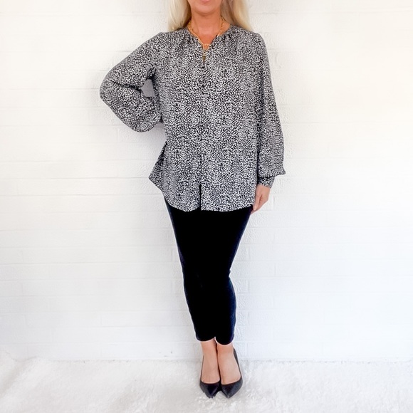 Nine West Tops - Nine West Loose Fitting Black White Blouse - S